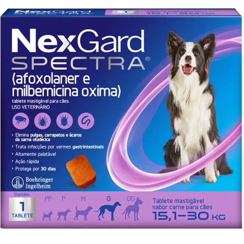 NexGard Spectra para Cães de 15,1 a 30 Kg