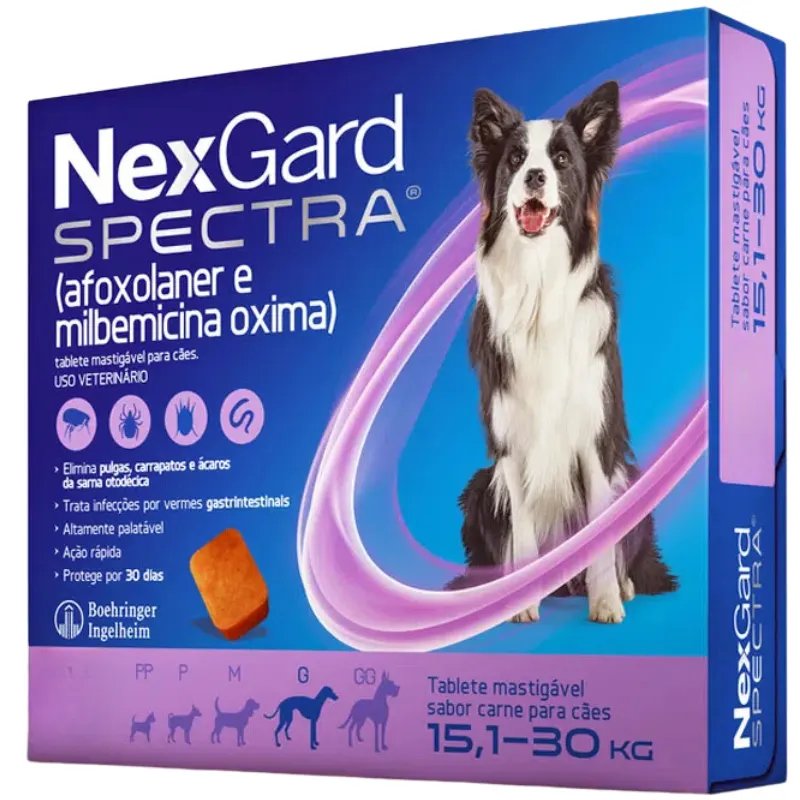 NexGard Spectra para Cães de 15,1 a 30 Kg