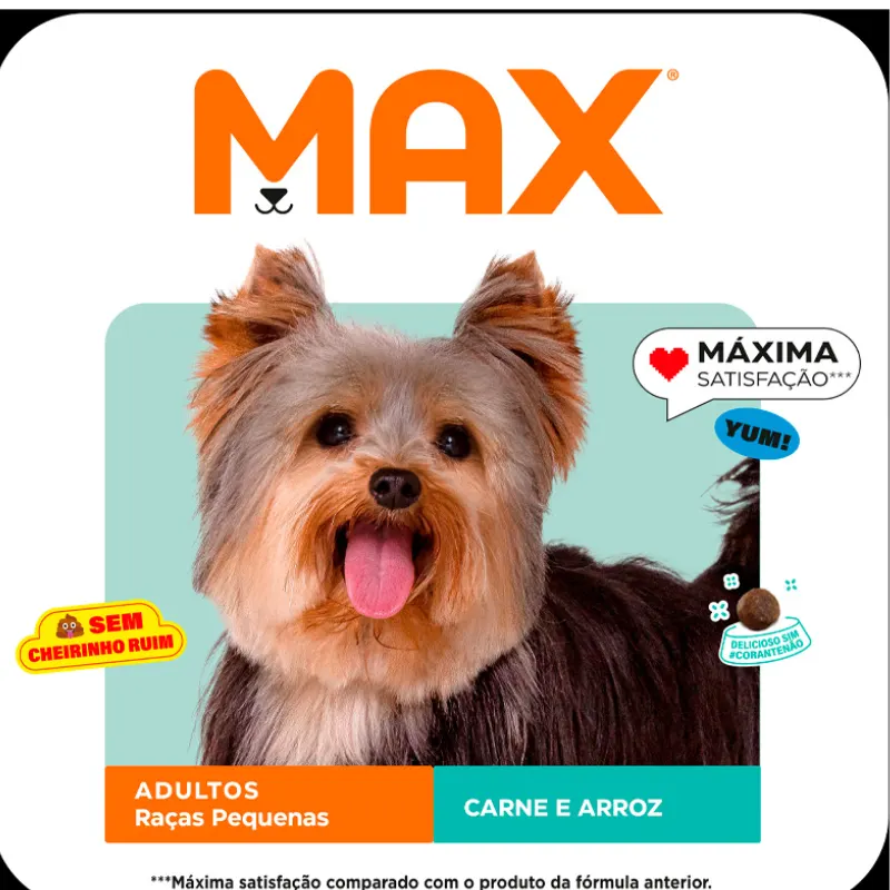 Ração Max Cães Adultos Porte Pequeno Carne e Arroz 20 Kg