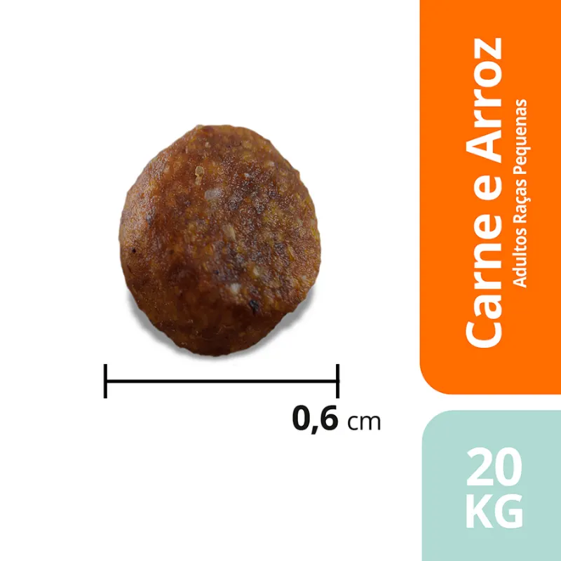 Ração Max Cães Adultos Porte Pequeno Carne e Arroz 20 Kg