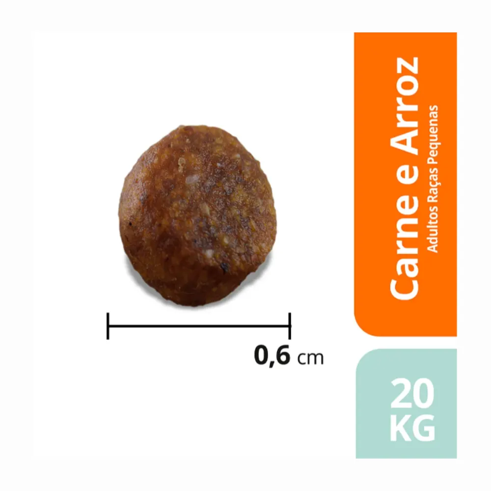 Ração Max Cães Adultos Porte Pequeno Carne e Arroz 20 Kg