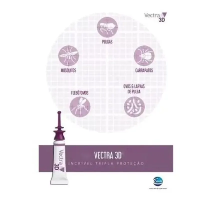 Antipulgas e Carrapatos Vectra 3D 3,6 mL Cães 10 a 25 Kg