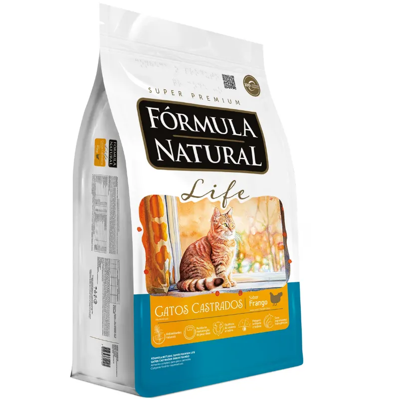 Ração Fórmula Natural Life para Gatos Castrados Sabor Frango 10,1 Kg
