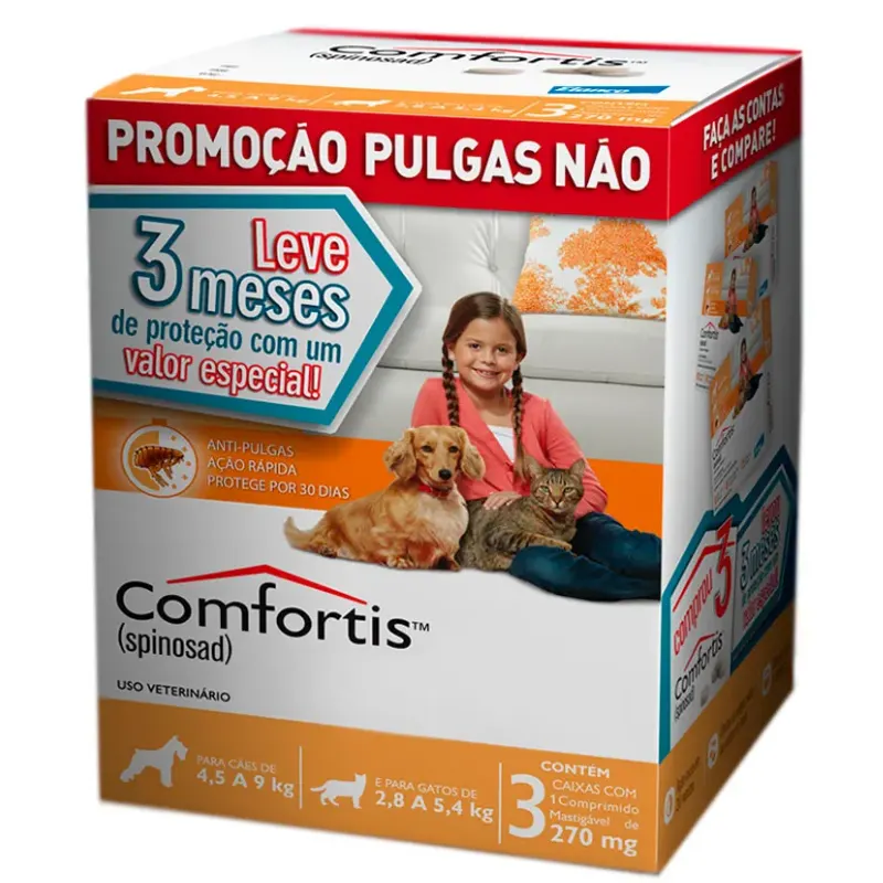 Combo Comfortis Com 3 Comprimidos 270 mg