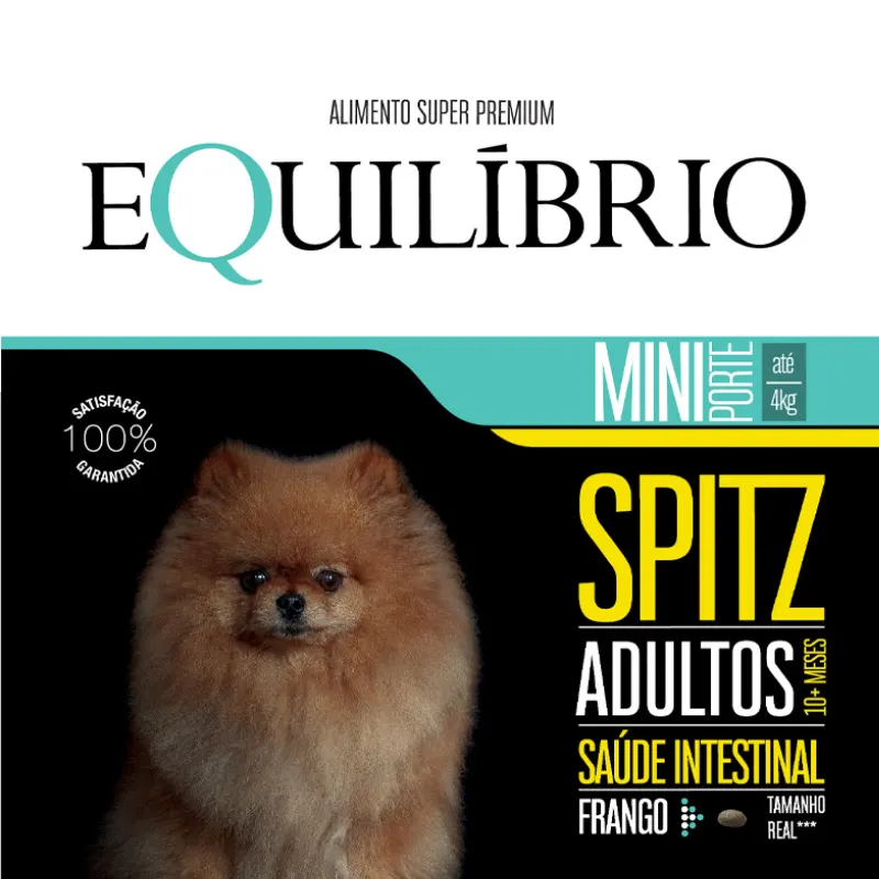 Ração Equilíbrio Spitz Cães Adultos Porte Mini Pequeno Sabor Frango 2,5 Kg