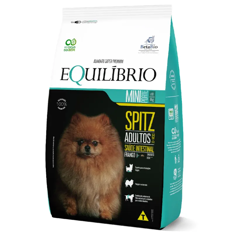 Ração Equilíbrio Spitz Cães Adultos Porte Mini Pequeno Sabor Frango 2,5 Kg