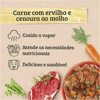 Ração Úmida Keldog Carne Com Ervilha e Cenoura 100 g