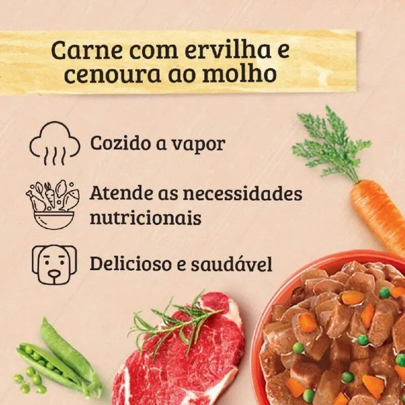 Ração Úmida Keldog Carne Com Ervilha e Cenoura 100 g