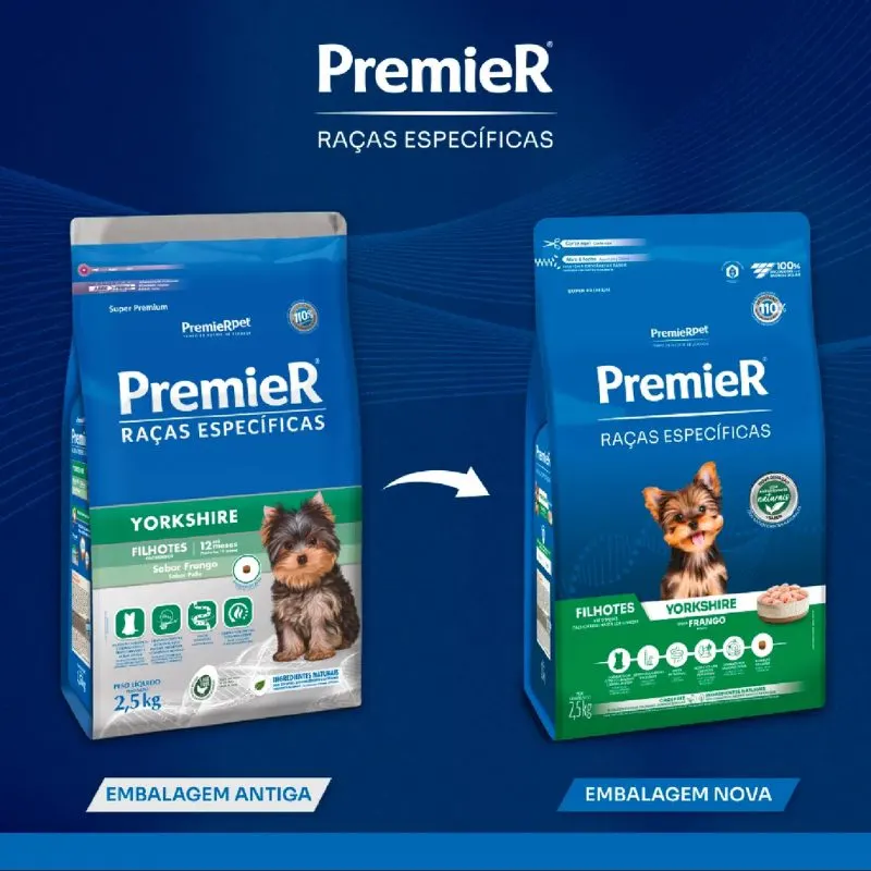 Ração Premier Raças Específicas Yorkshire para Cães Filhotes 2,5 Kg