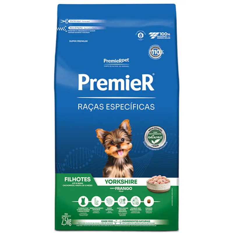 Ração Premier Raças Específicas Yorkshire para Cães Filhotes 2,5 Kg