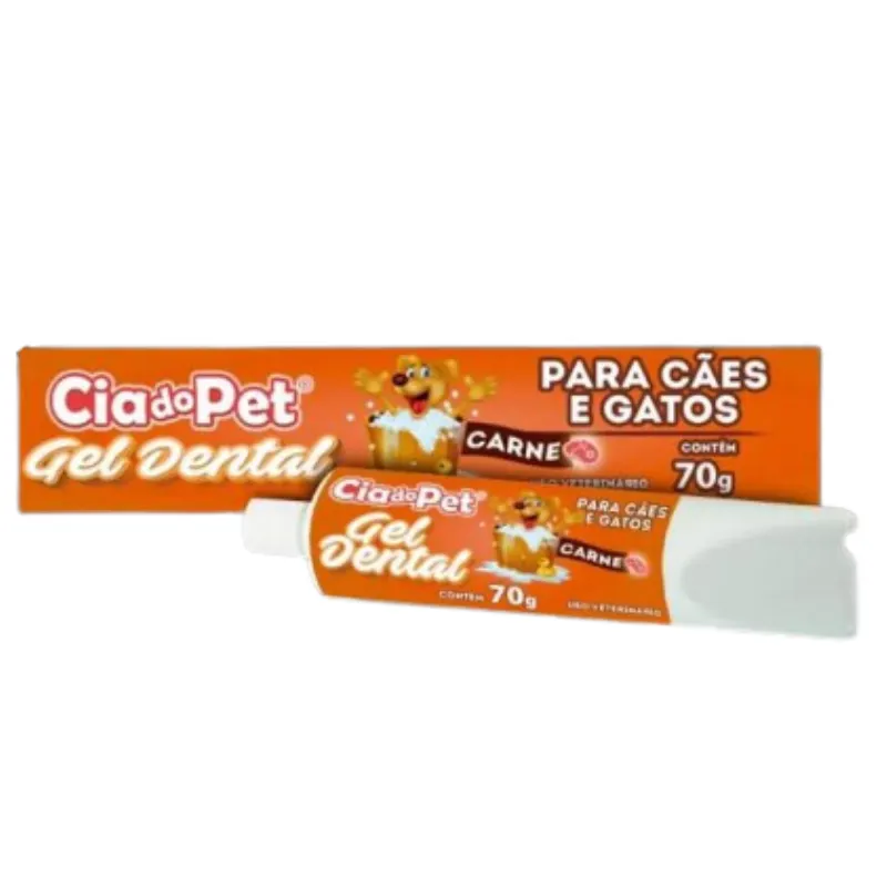 Gel Dental Sabor Carne 70 g Cia do Pet