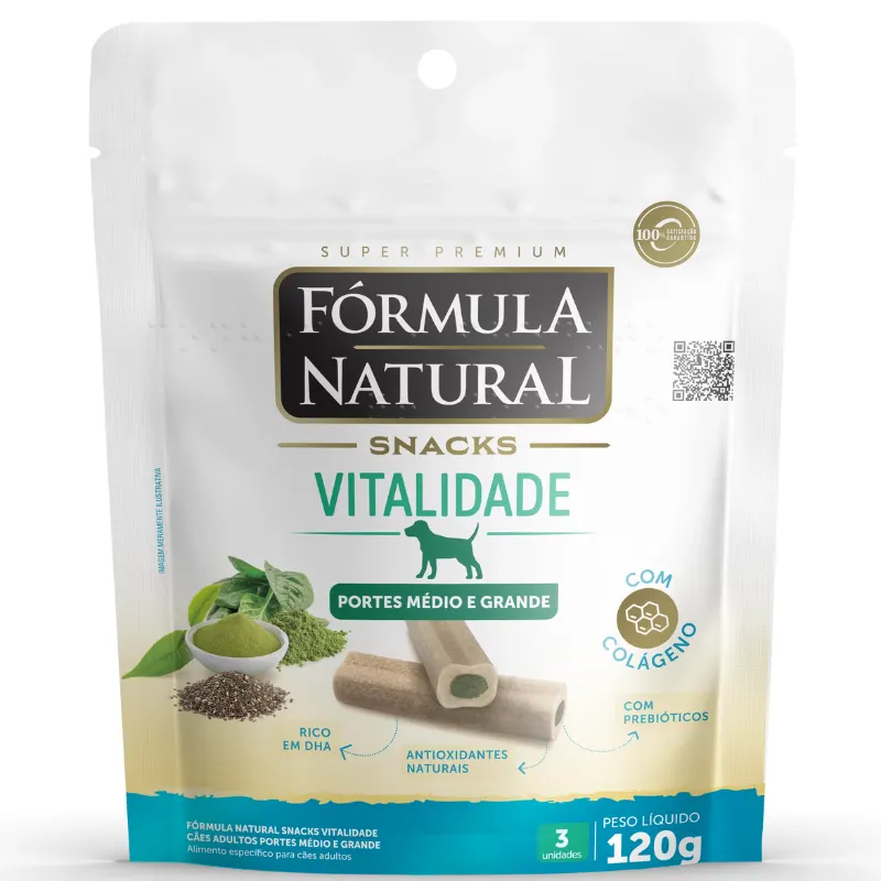 Fórmula Natural Snacks Cães Adultos Vitalidade M 120 g