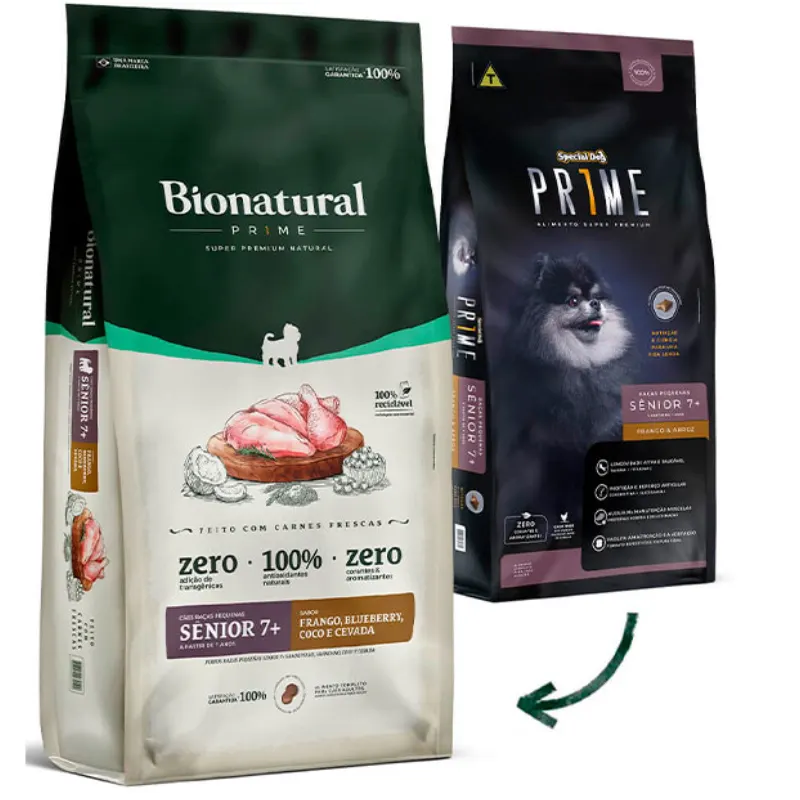 Ração Bionatural Cães Sênior 7+  Raças Pequenas Frango 10,1 Kg