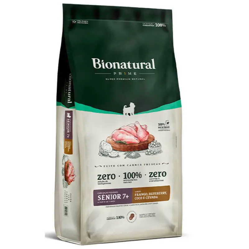 Ração Bionatural Cães Sênior 7+  Raças Pequenas Frango 10,1 Kg