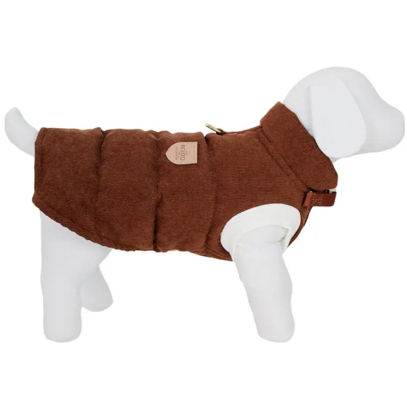 Jaqueta Cotele Guia  Marrom Bonito Pra Cachorro