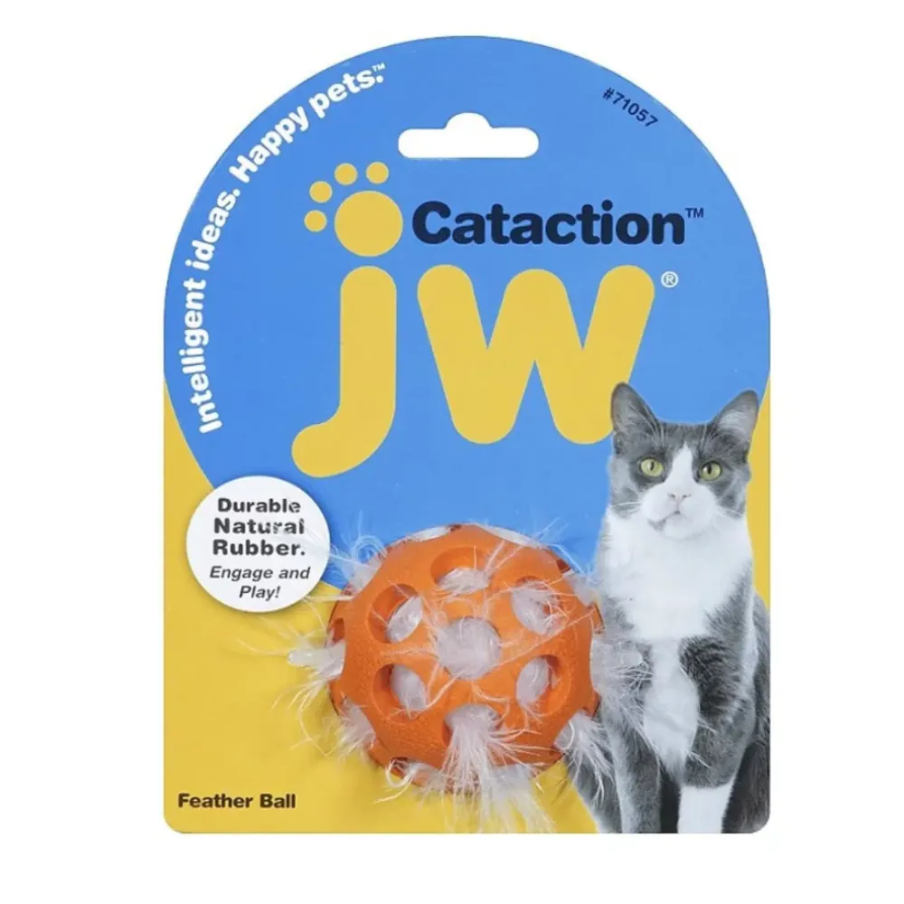 Bolinha de Brinquedo p/ Gato JW Cataction Feather Ball