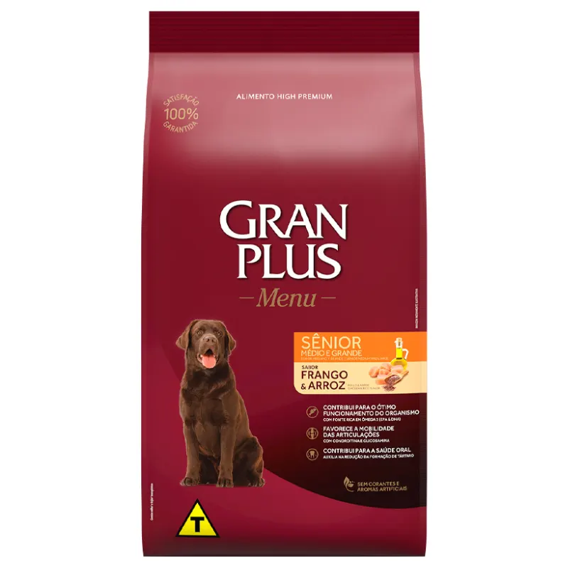 Ração GranPlus Menu Cães Sênior Médios e Grandes