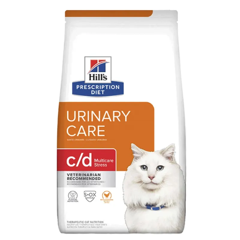 Ração Hill's Prescription Diet C/D Multicare Stress Gatos Adultos Cuidado Urinário 1,8 kg
