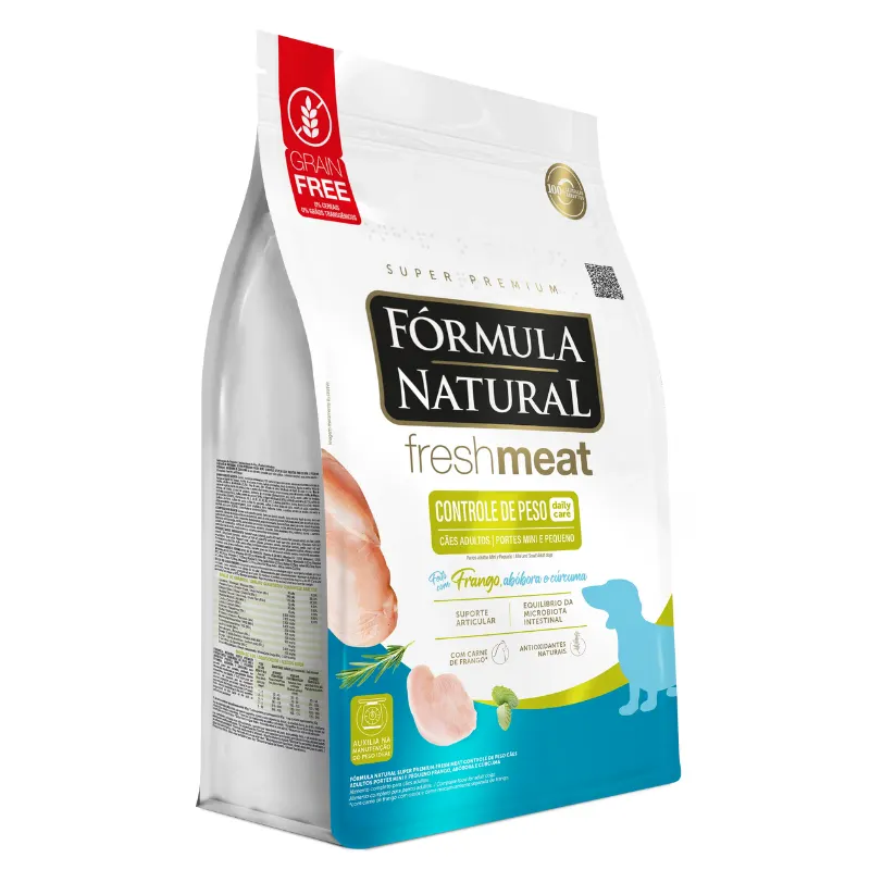 Ração Fórmula Natural Fresh Meat Cães Adultos Light Raças Mini e Pequena 7 Kg