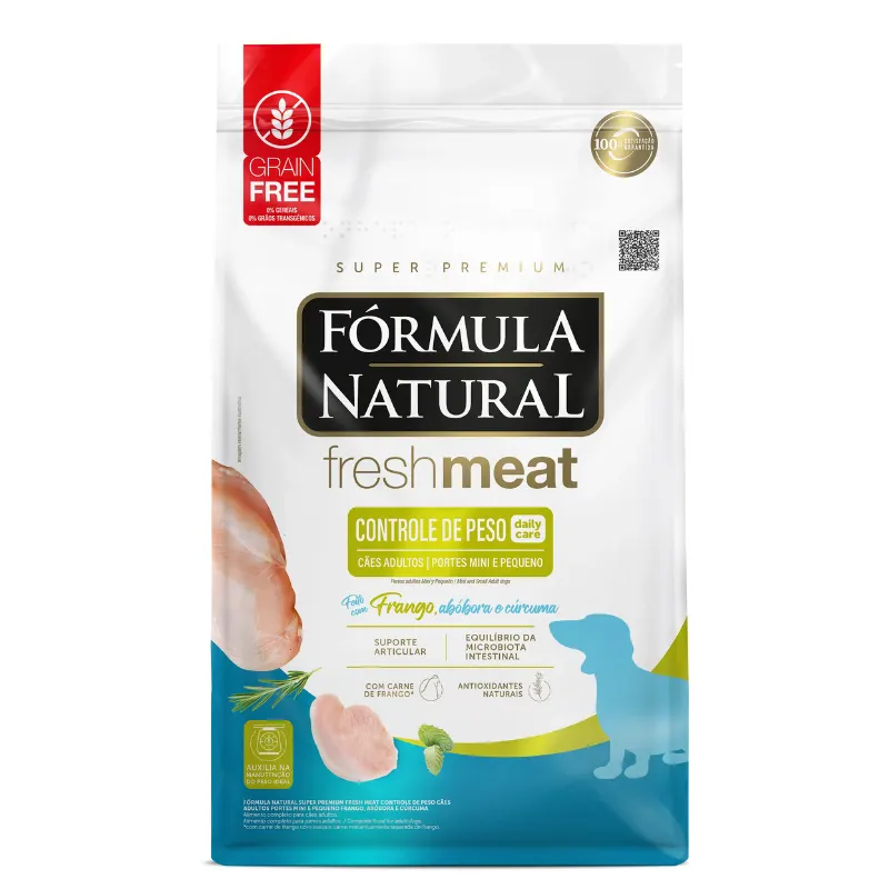 Ração Fórmula Natural Fresh Meat Cães Adultos Light Raças Mini e Pequena 7 Kg