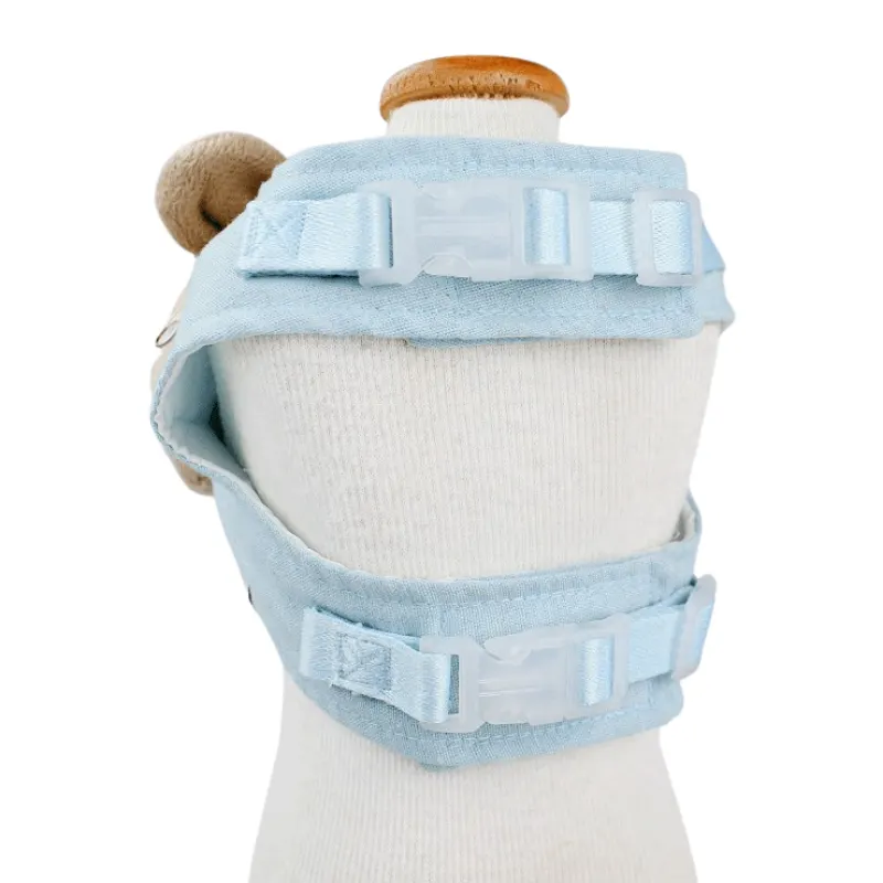 Colete Mochila Bonito pra Cachorro  Ursinho Azul