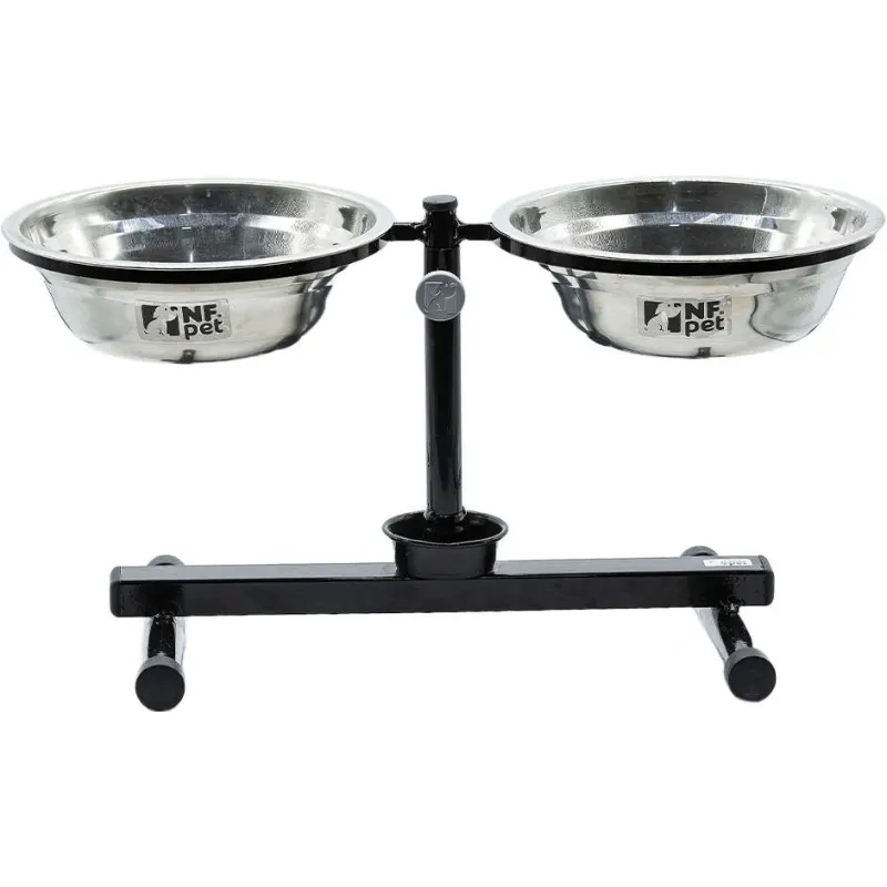 Comedouro Duplo NF Pet Antiformiga Inox Médio 2,4 L