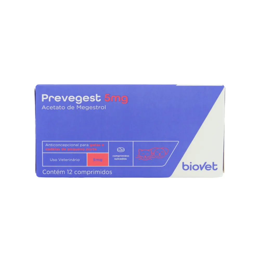 Anticoncepcional Preve-Gest Biovet 5mg C/ 12 Comprimido