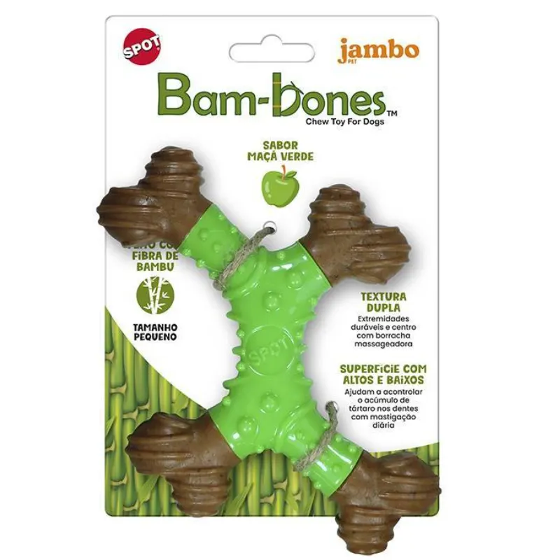 Mordedor Bambone Osso-X Pequeno Maça Verde