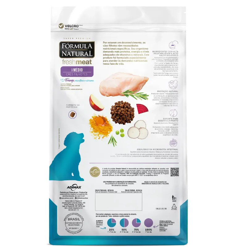 Ração Fórmula Natural Fresh Meat Filhote Médio 2,5 Kg