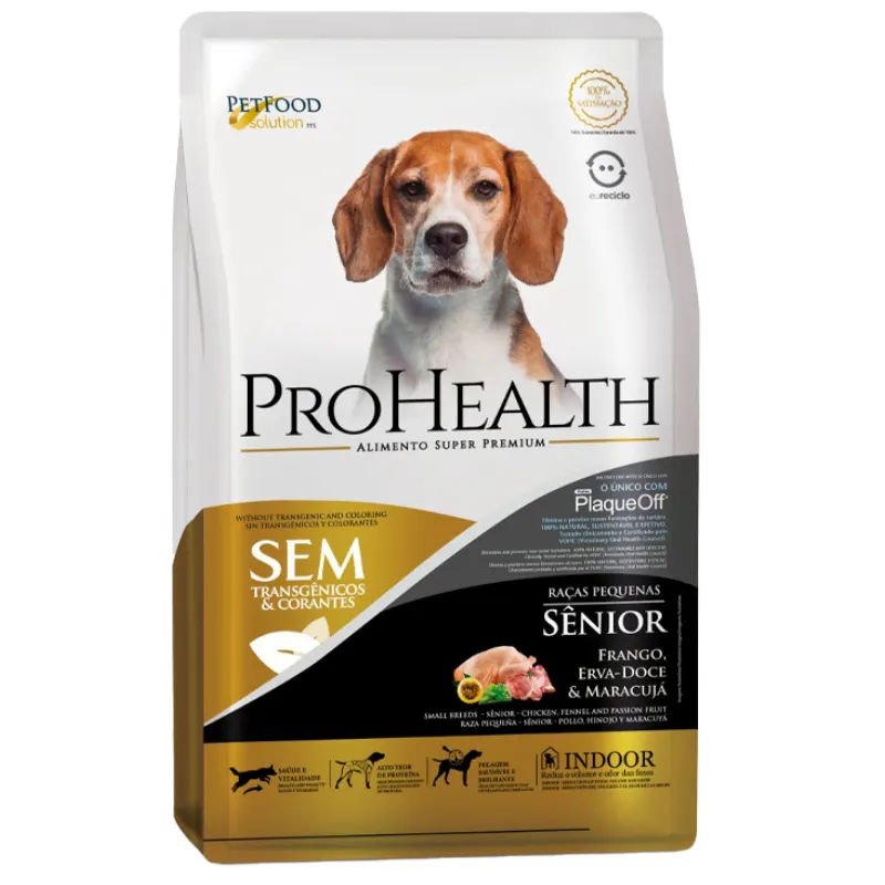 Ração ProHealth para Cães Sênior de Pequeno Porte Sabor Frango