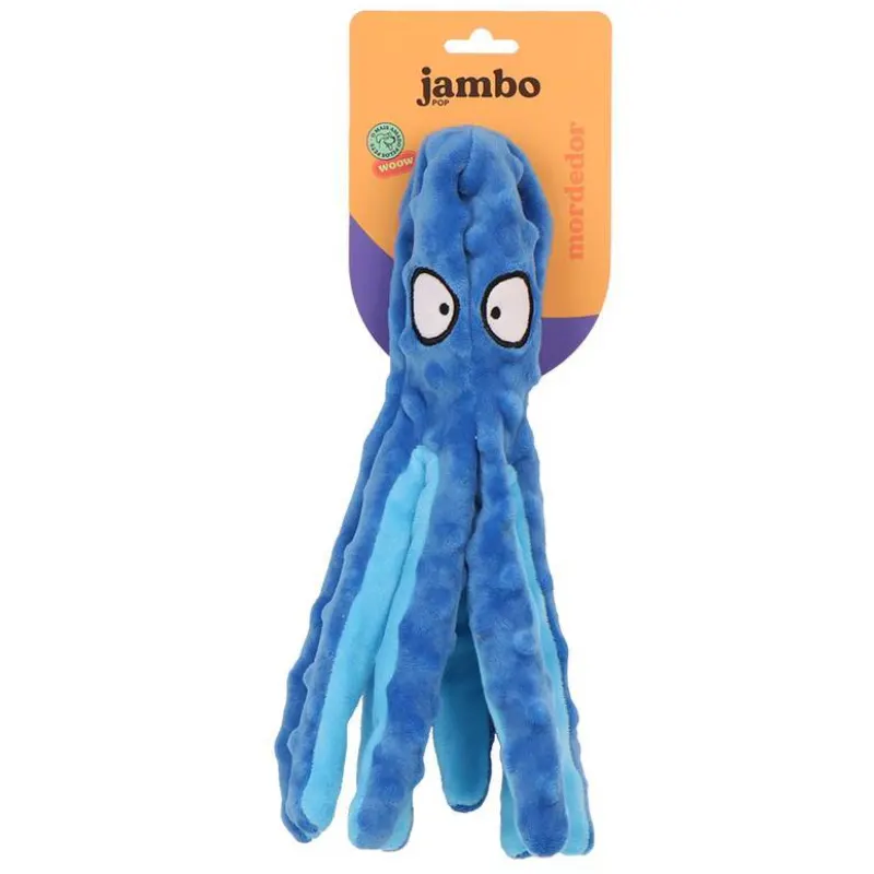 Mordedor Jambo Pelúcia Polvo Skin Sem Enchimento Azul