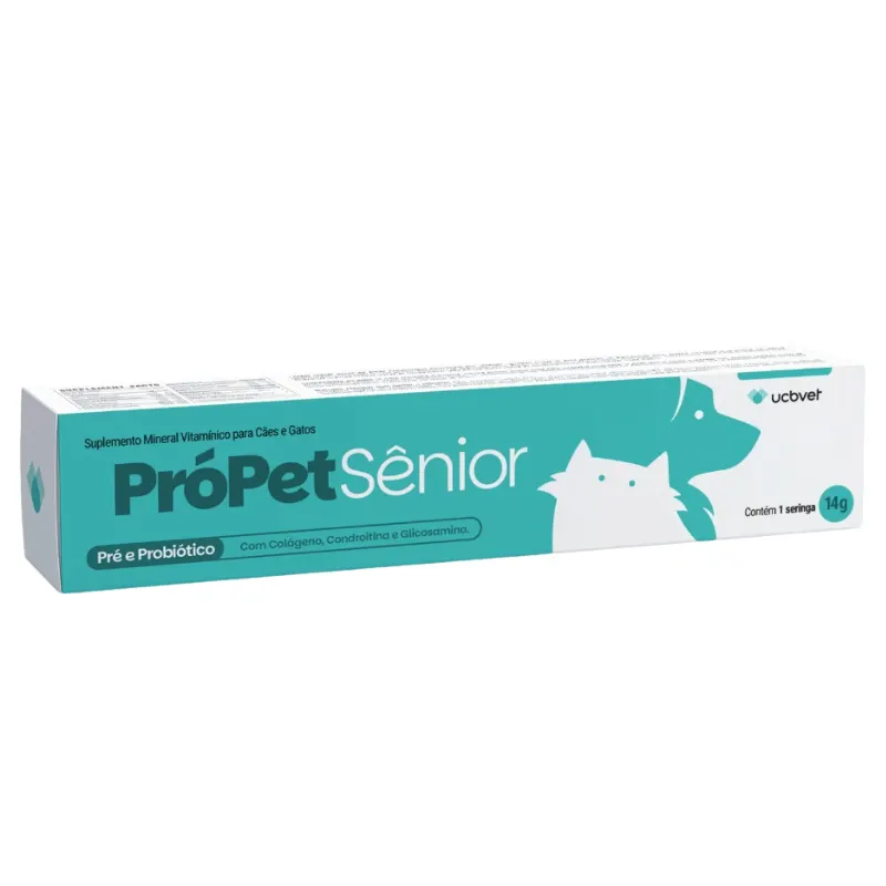 PróPet Sênior Suplemento Mineral Vitamínico UCBVET para Cães e Gatos 14 g