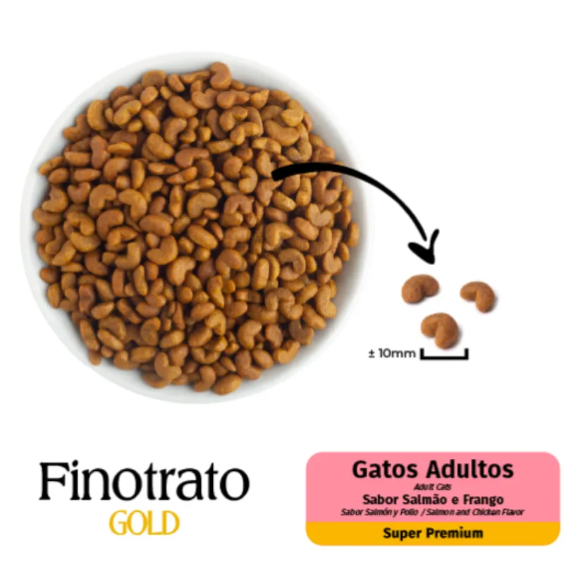 Ração Finotrato Gold Gatos Castrados Salmão  e Frango 1,5 Kg