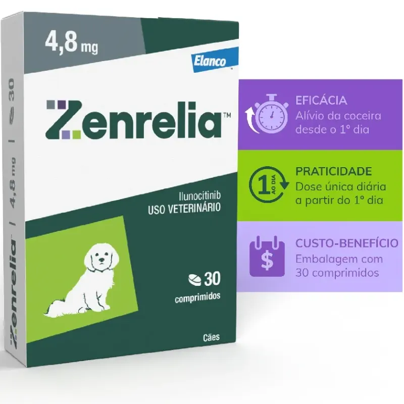 Zenrelia Elanco 4,8 mg para Cães com 30 Comprimidos