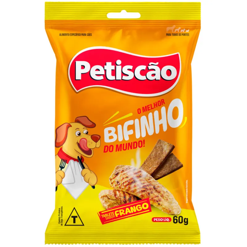 Petiscão Tablete Bifinho Mastigável Frango 60 g