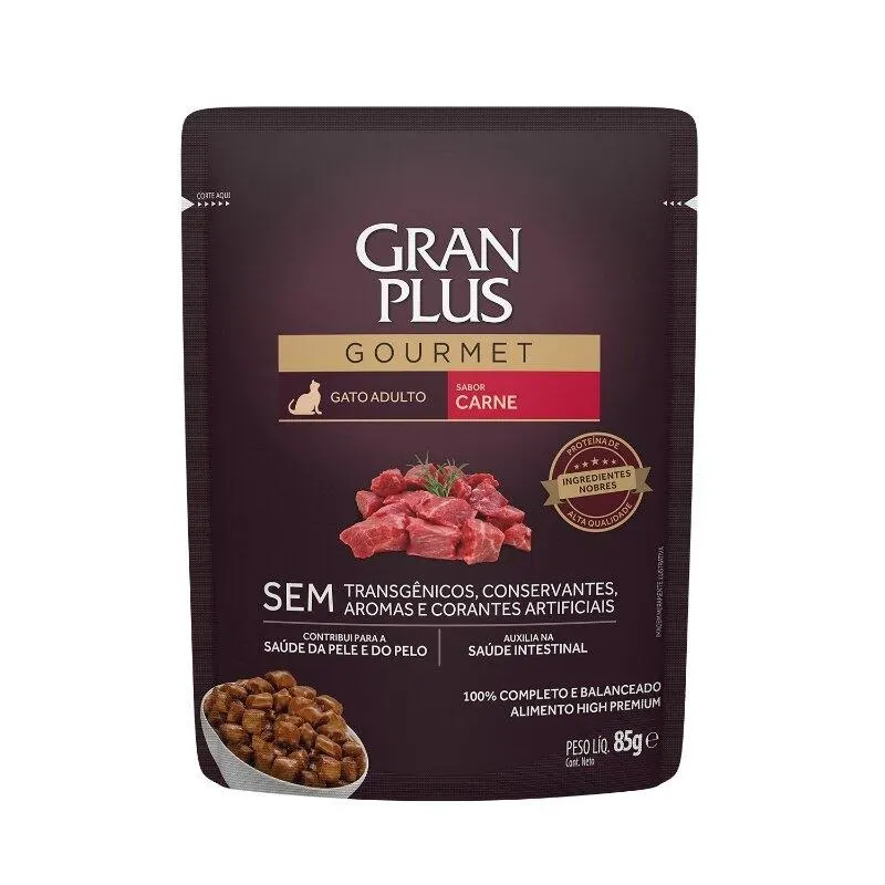 GranPlus Gourmet Sachê Gatos Adultos Carne 85g