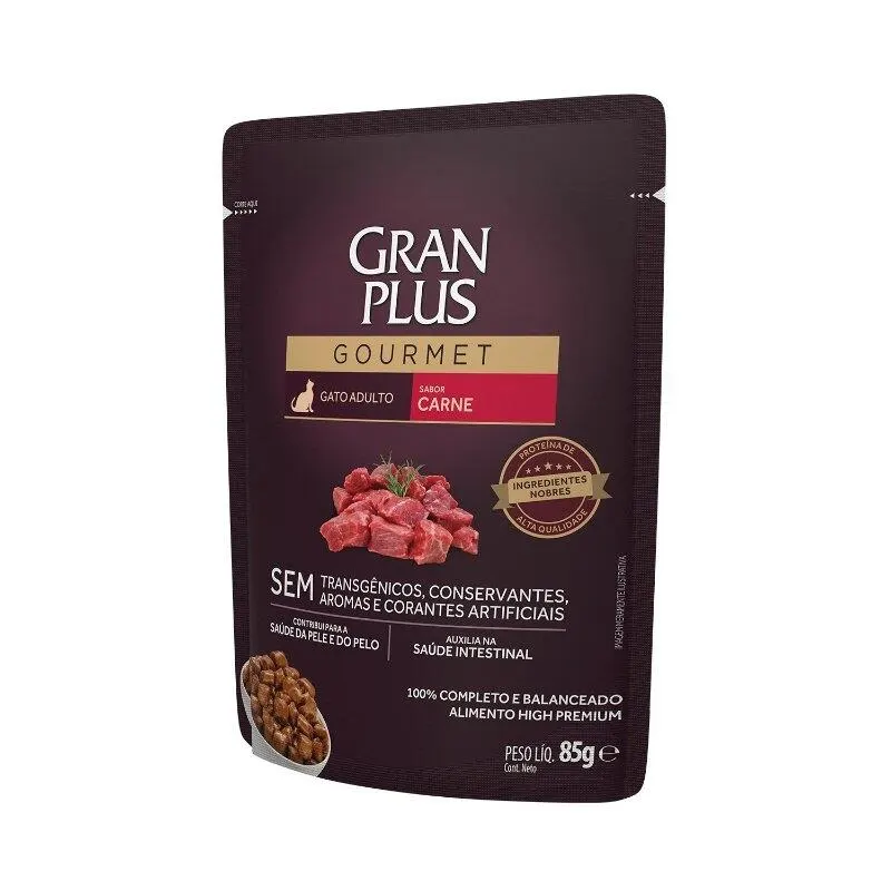 GranPlus Gourmet Sachê Gatos Adultos Carne 85g