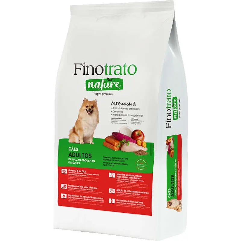 Ração Finotrato Nature para Cães Adultos Raças Pequenas e Médias