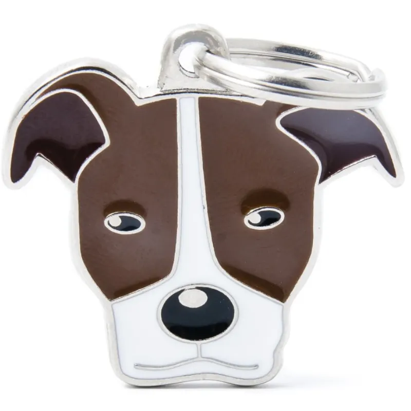 Medalha de Identificação My Family American Pitbull  Marrom