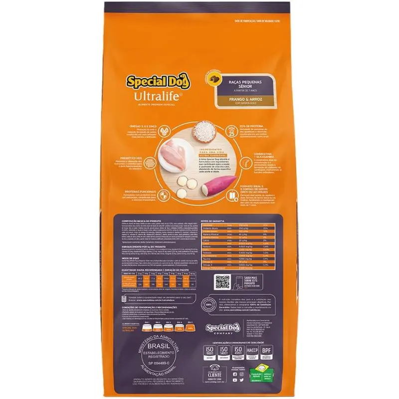 Ração Special Dog Ultralife Sênior Cães de Raças Pequenas