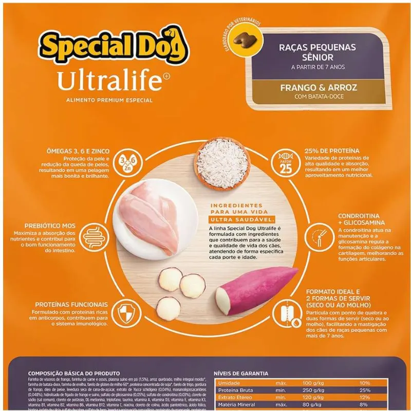 Ração Special Dog Ultralife Sênior Cães de Raças Pequenas