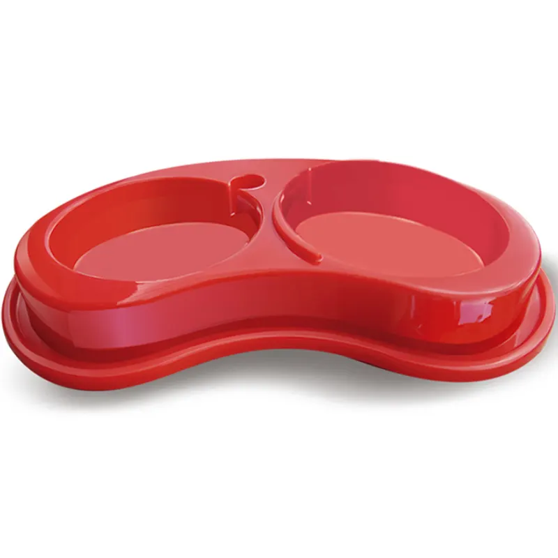 Comedouro Duplo AntiFormigas Joy Vermelho Cães