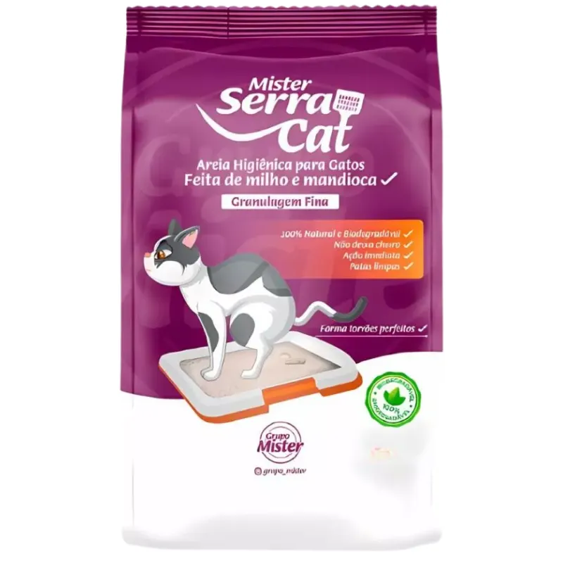 Mister Serra Cat Areia para Gatos Fina 4 Kg