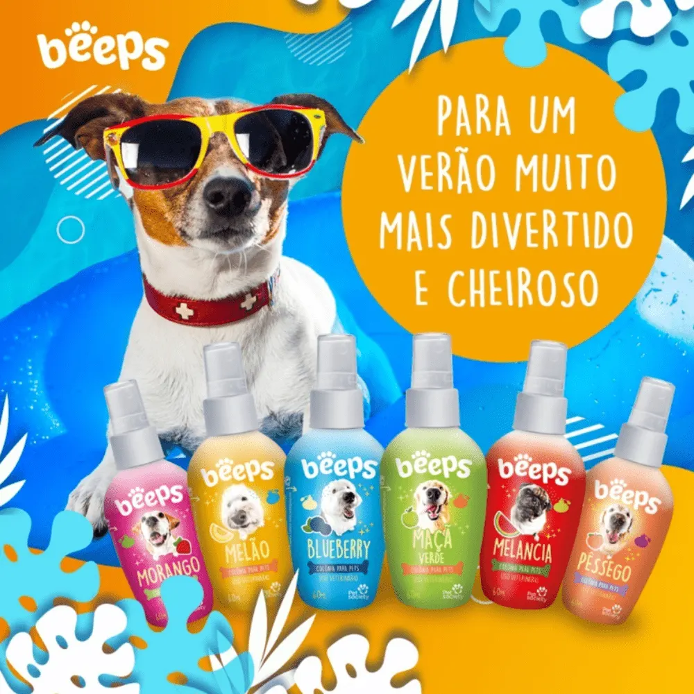 Colônia Beeps Blueberry para Cães e Gatos 60ml