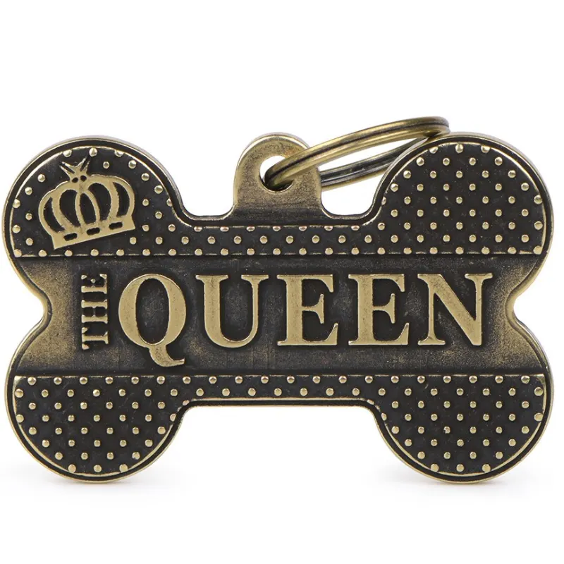 Medalha de Identificação My Family Osso Extra Grande Queen Bronx