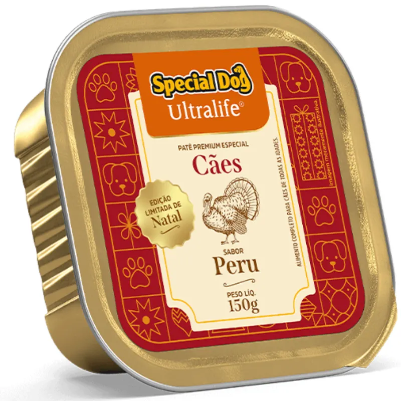 Ração Úmida Special Dog Ultralife Patê Natal sabor Peru 150 g