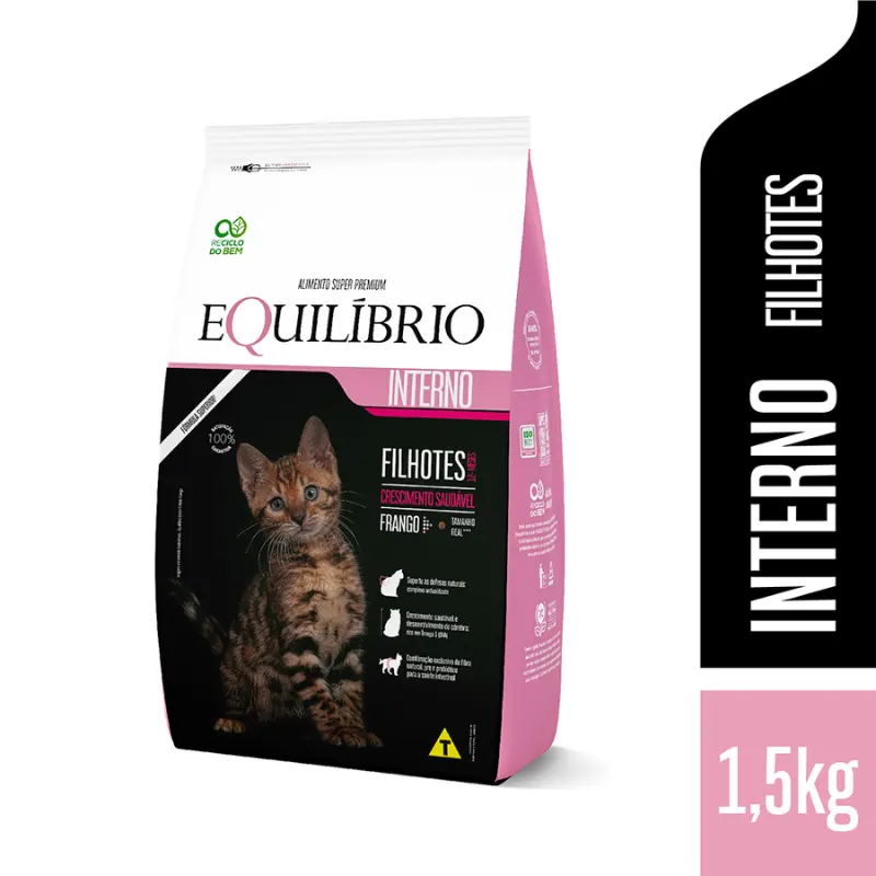 Ração Equilíbrio para Gatos Filhotes Sabor Frango 1,5 Kg
