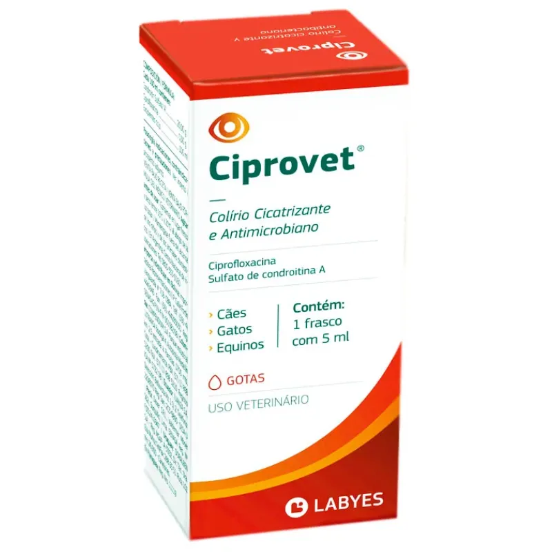 Colírio para Cães e Gatos Labyes Ciprovet 5 ml