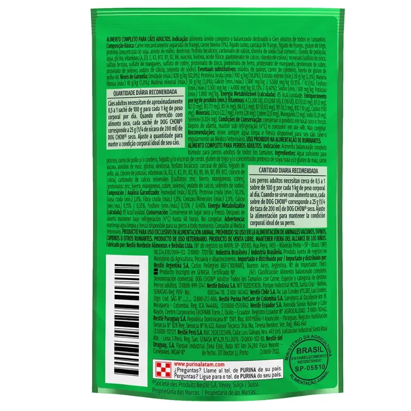 Dog Chow Sachê Para Cães Adultos 2 Unidades 200 g