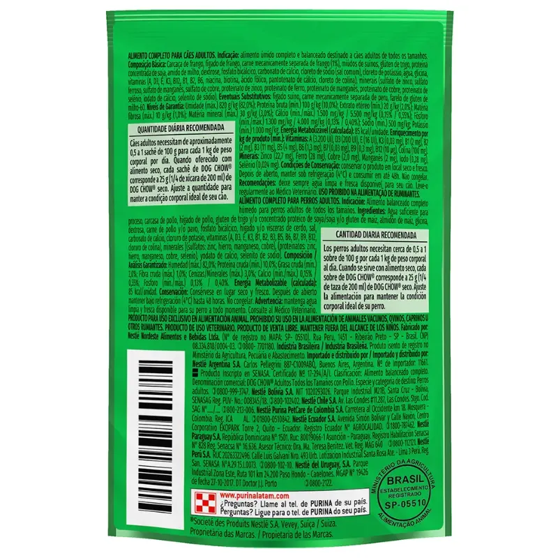 Dog Chow Sachê Para Cães Adultos 2 Unidades 200 g